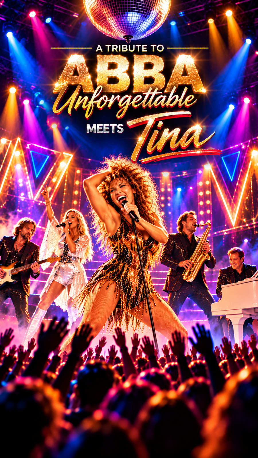A Tribute to ABBA Unforgettable meets Tina im Hochformat mit Diana Barth, ABBA-Ensemble und Liveband